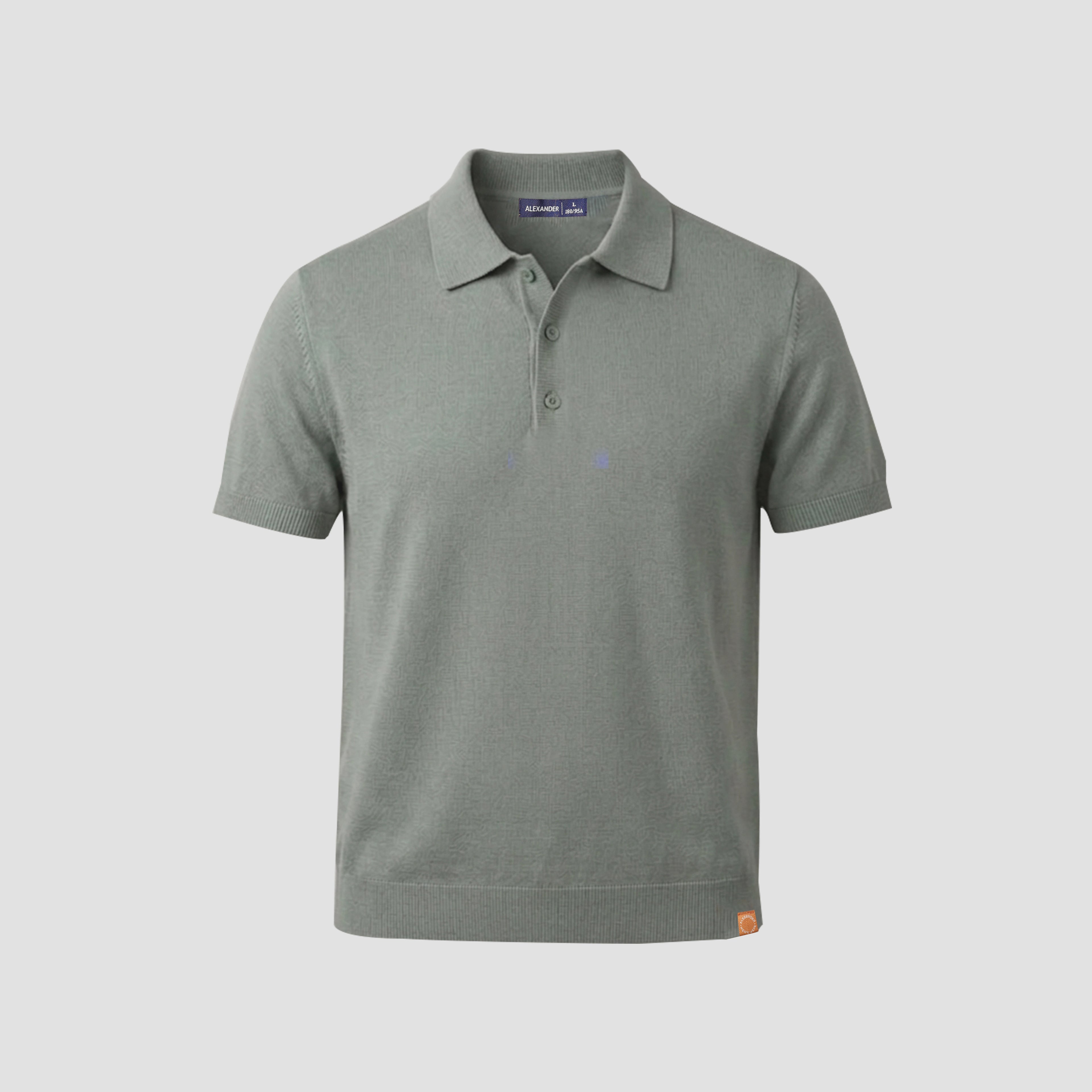LIGHT WEIGHT KNIT POLO (Sage Green)