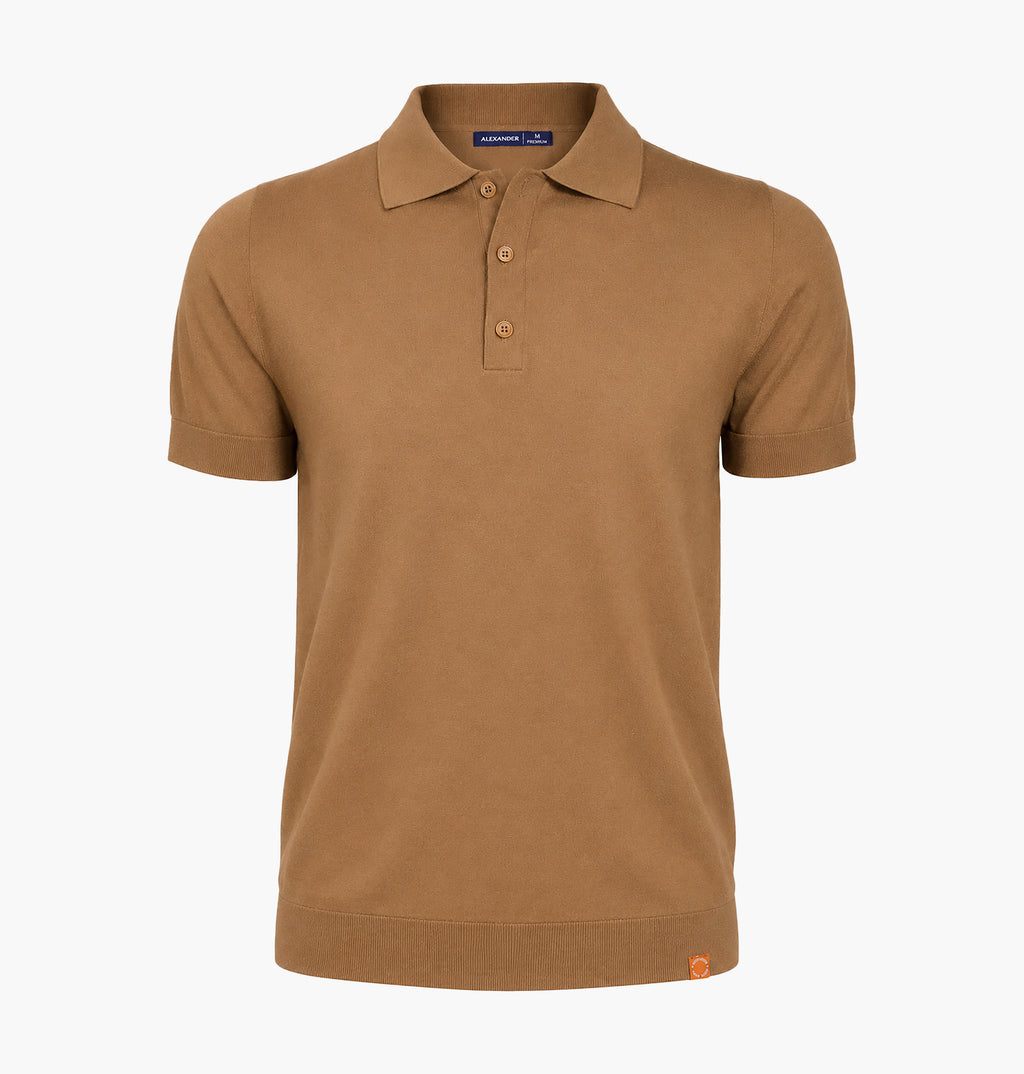 AIR SMOOTH KNIT POLO ( Brown)