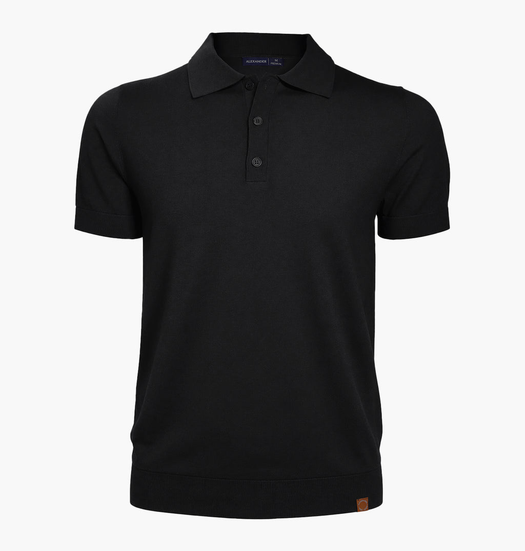 AIR SMOOTH KNIT POLO ( Black)