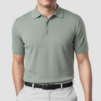 LIGHT WEIGHT KNIT POLO (Sage Green)