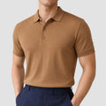 LIGHT WEIGHT KNIT POLO (Brown)