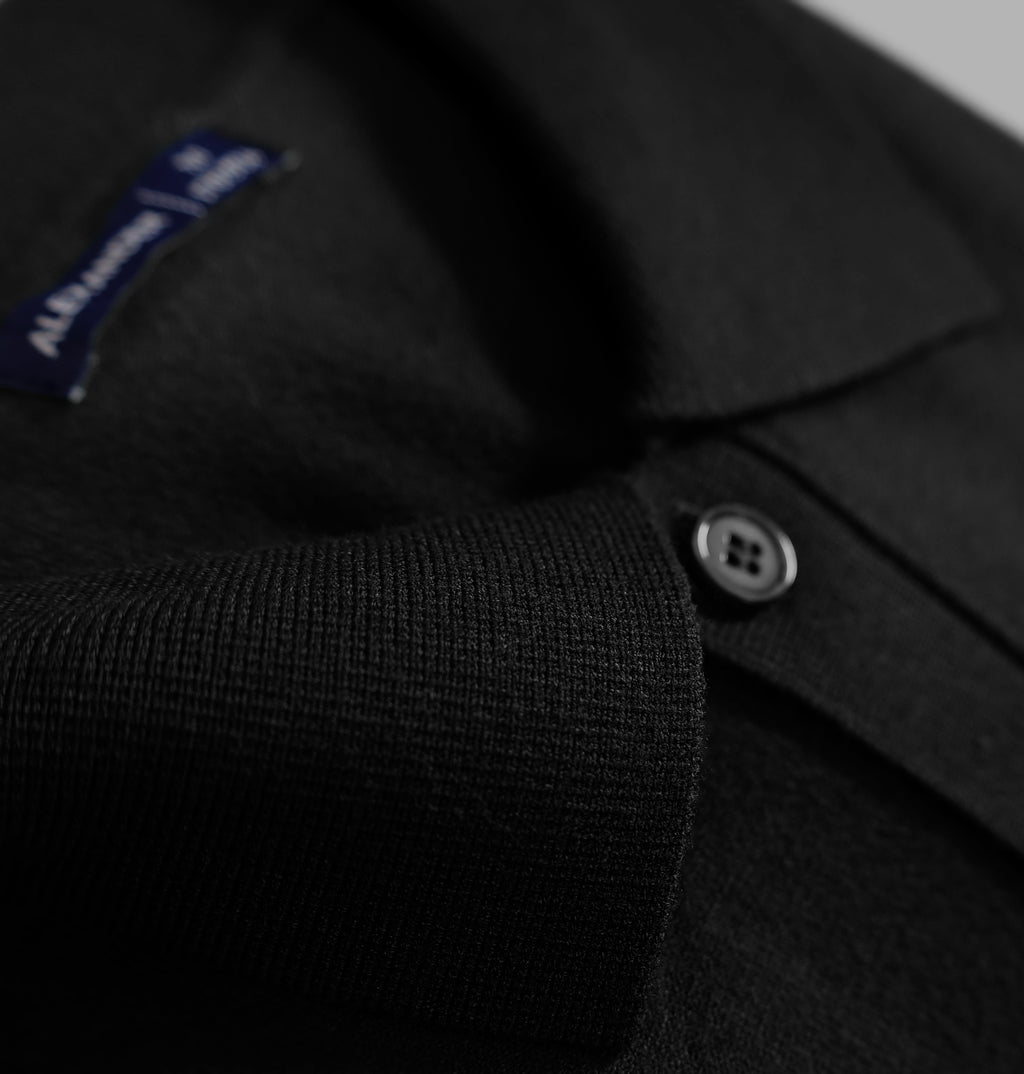 AIR SMOOTH KNIT POLO ( Black)
