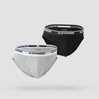 𝐌𝐞𝐧'𝐬 Cotton Brief   2-𝐏𝐢𝐞𝐜𝐞s  ( Black & Gray )