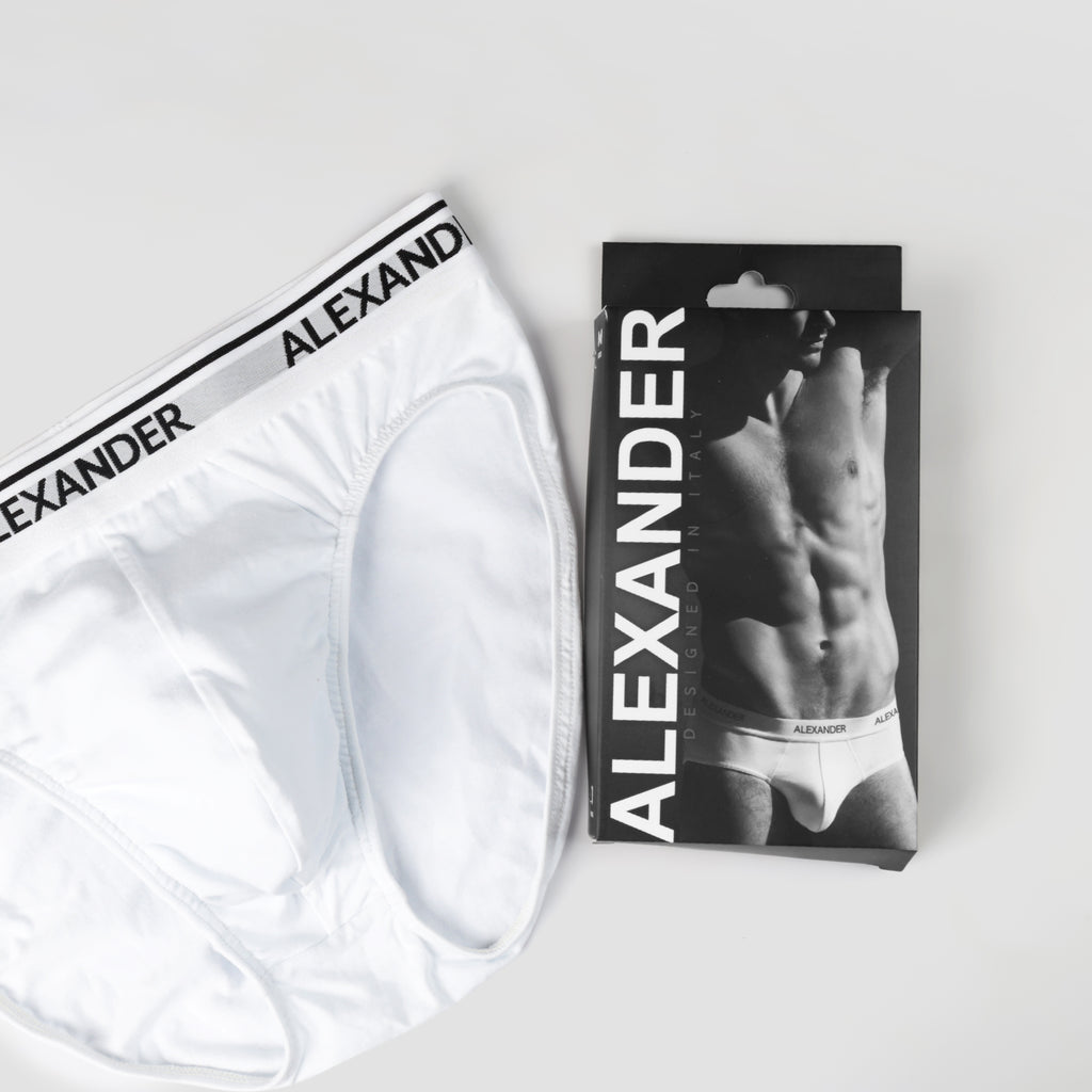 𝐌𝐞𝐧'𝐬 Cotton Brief   2-𝐏𝐢𝐞𝐜𝐞s  ( White & Gray )