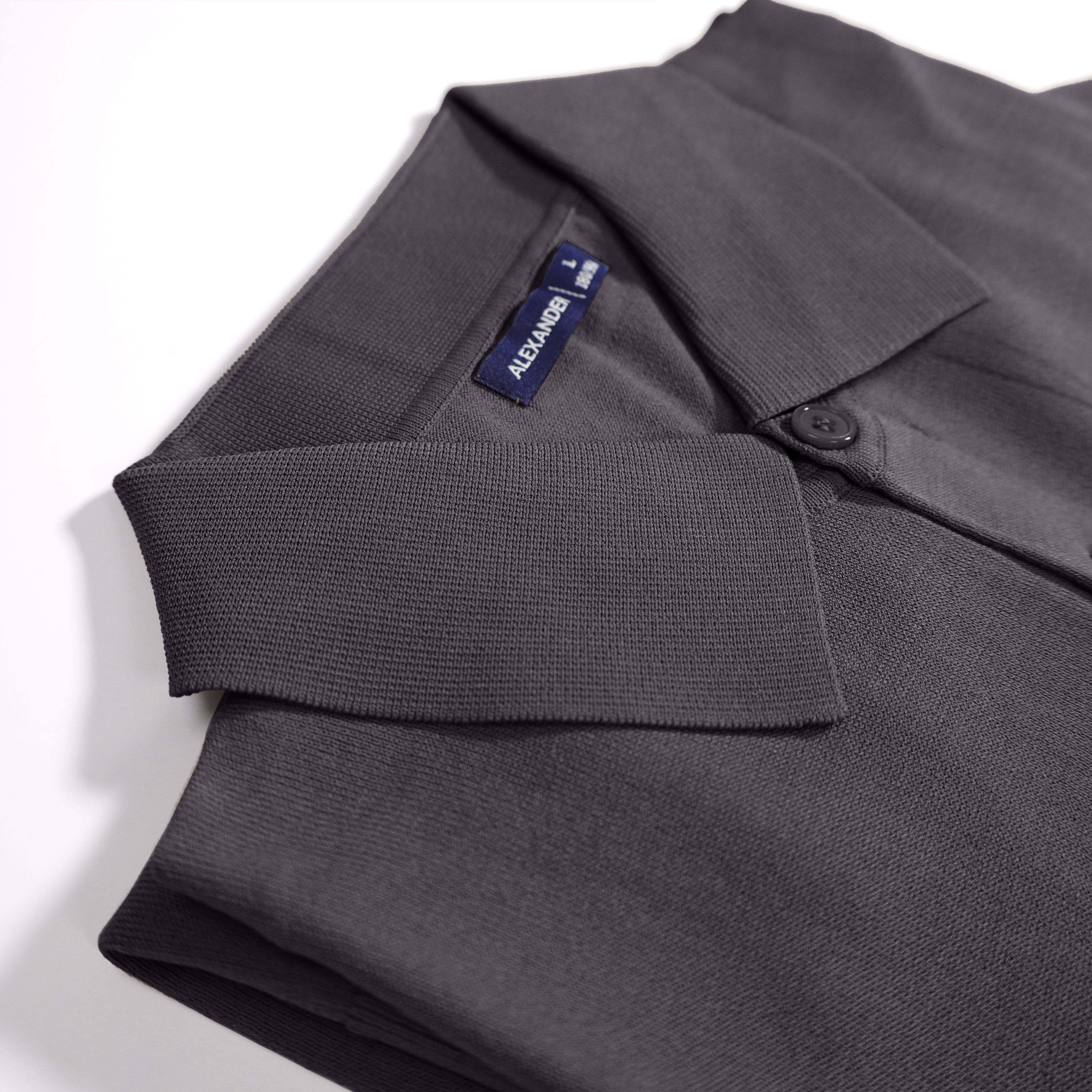 LIGHT WEIGHT KNIT POLO (Grey)