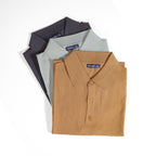 LIGHT WEIGHT KNIT POLO (Grey)