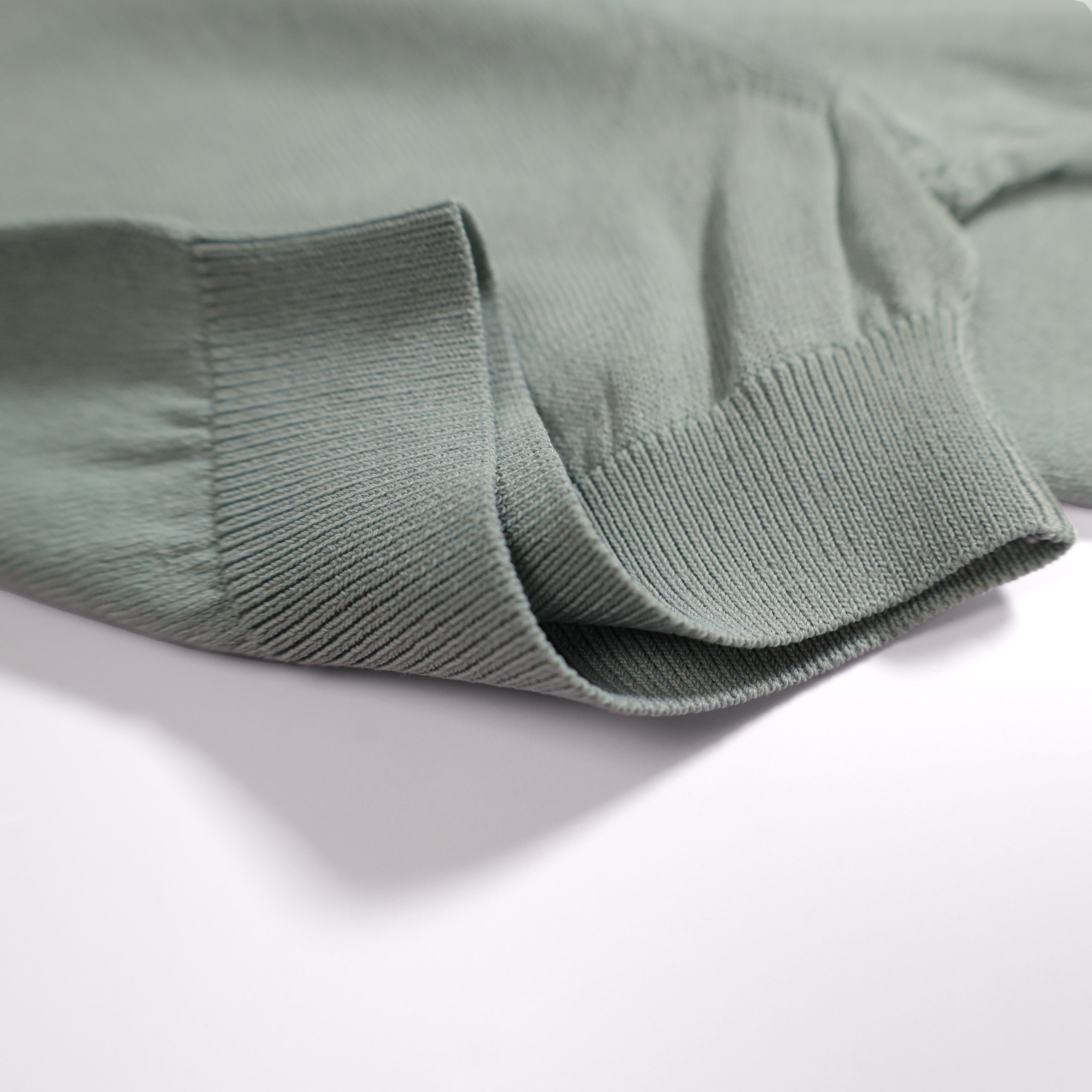 LIGHT WEIGHT KNIT POLO (Sage Green)
