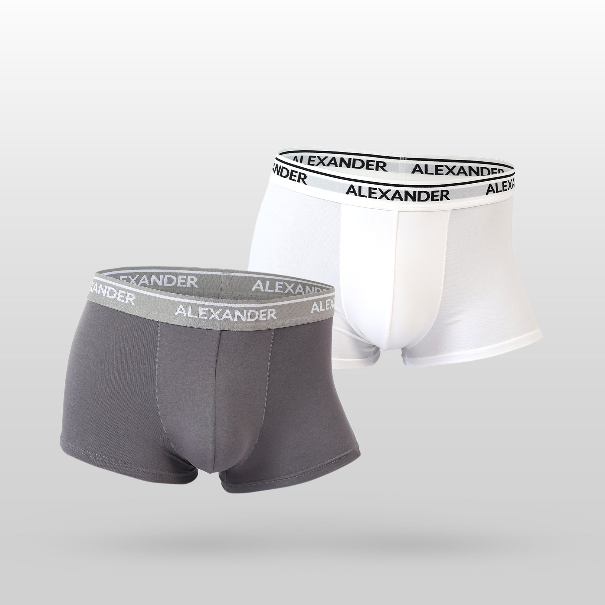 Premium Bamboo Underwear Set (2-Pack) Gray & White