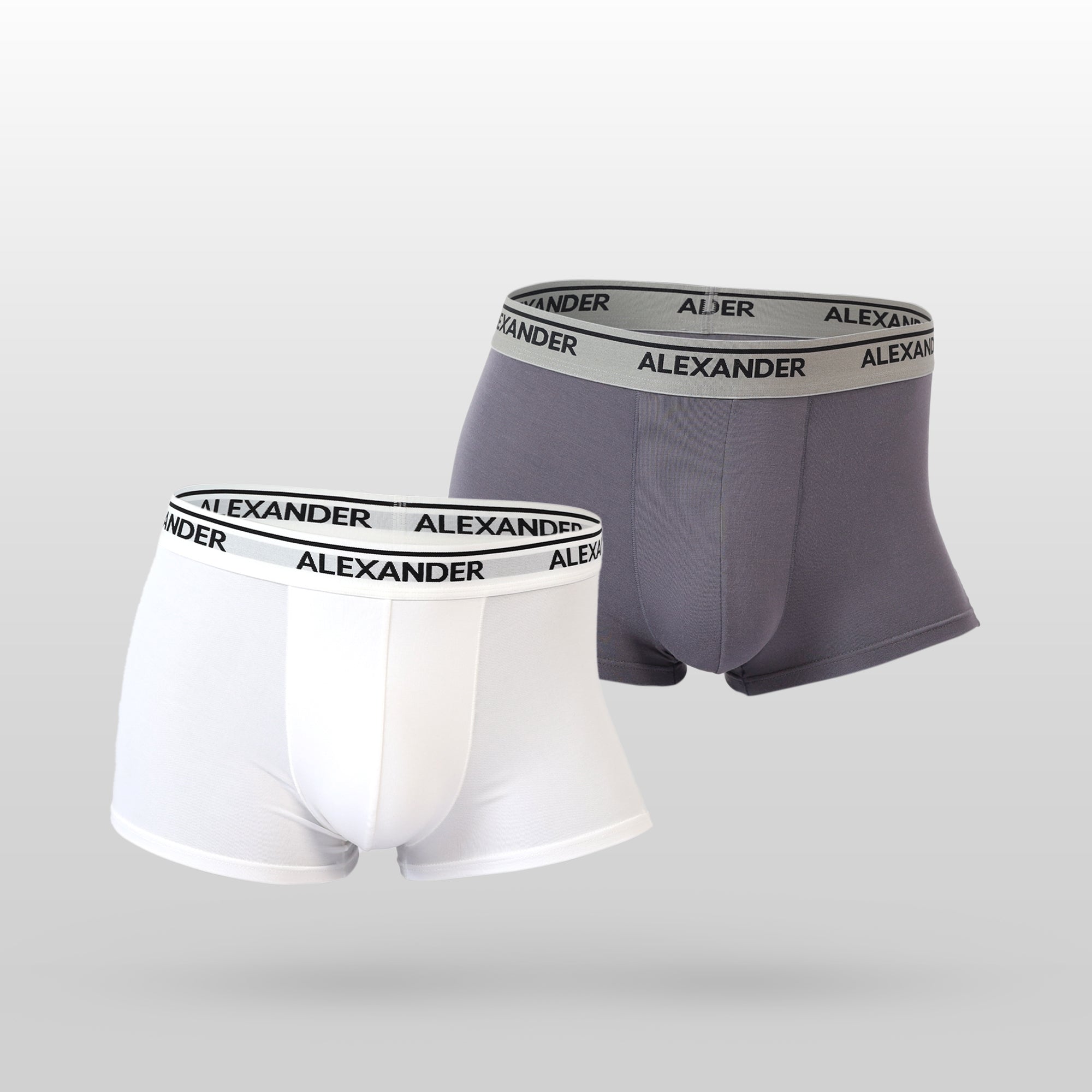 Premium Bamboo Underwear Set (2-Pack) White & Gray