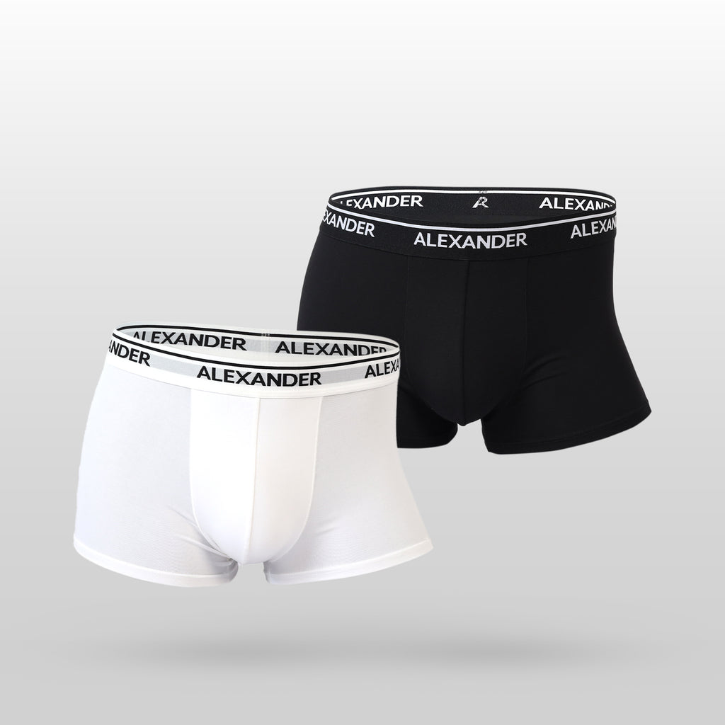 Premium Bamboo Underwear Set (2-Pack) White & Black