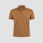 LIGHT WEIGHT KNIT POLO (Brown)