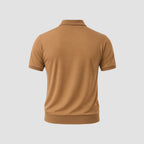 LIGHT WEIGHT KNIT POLO (Brown)