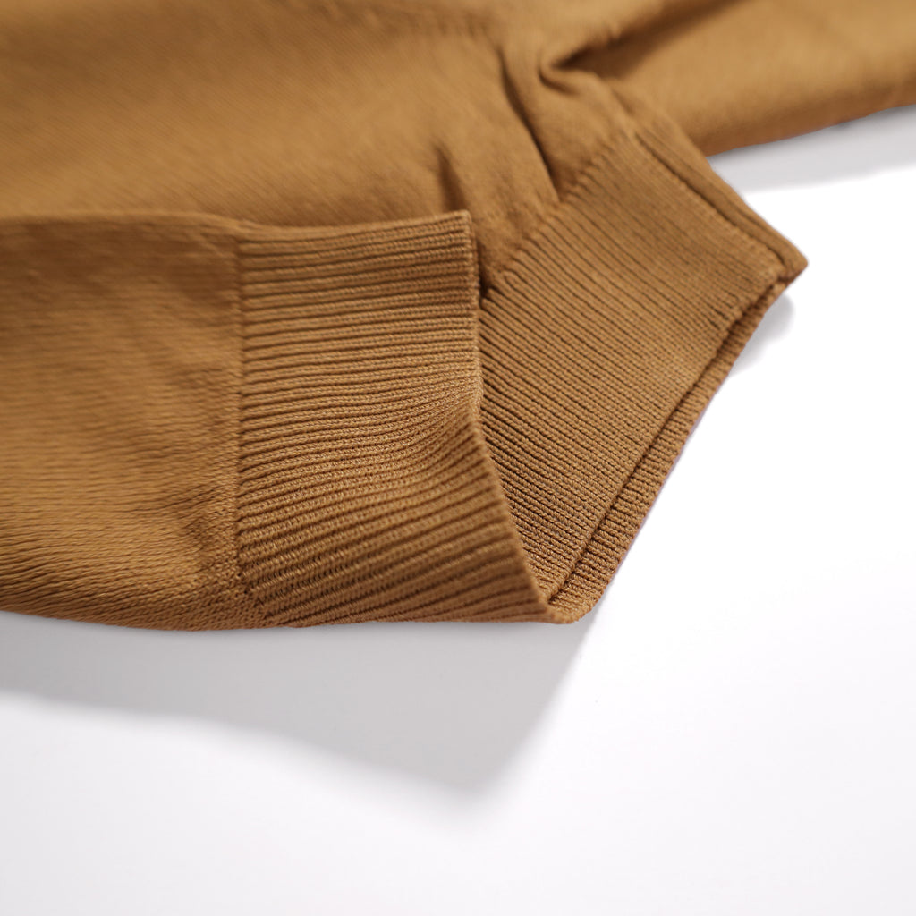 LIGHT WEIGHT KNIT POLO (Brown)