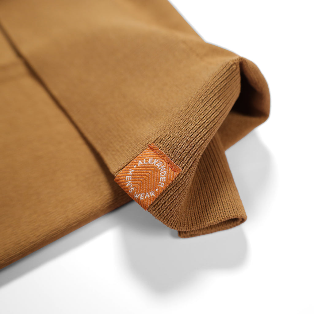 LIGHT WEIGHT KNIT POLO (Brown)