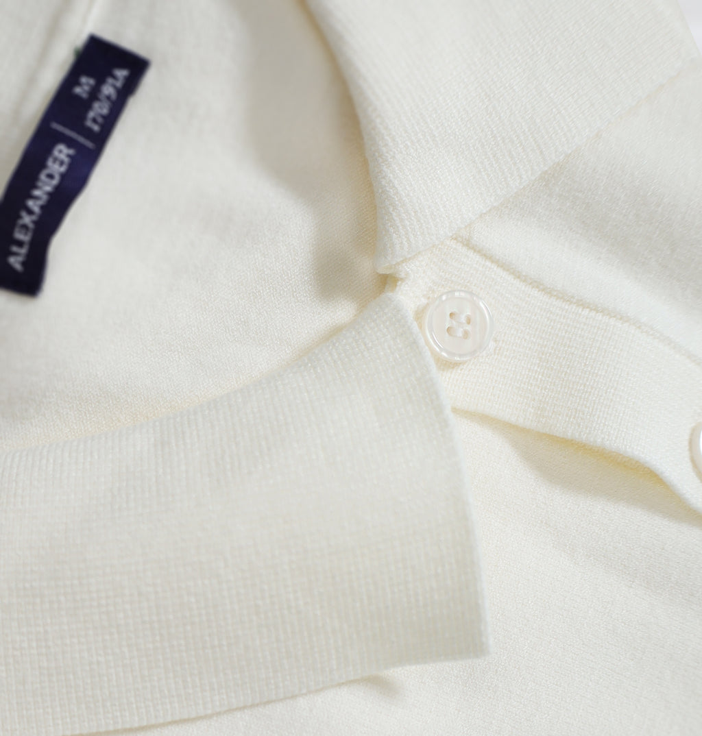 AIR SMOOTH KNIT POLO ( Off - White)